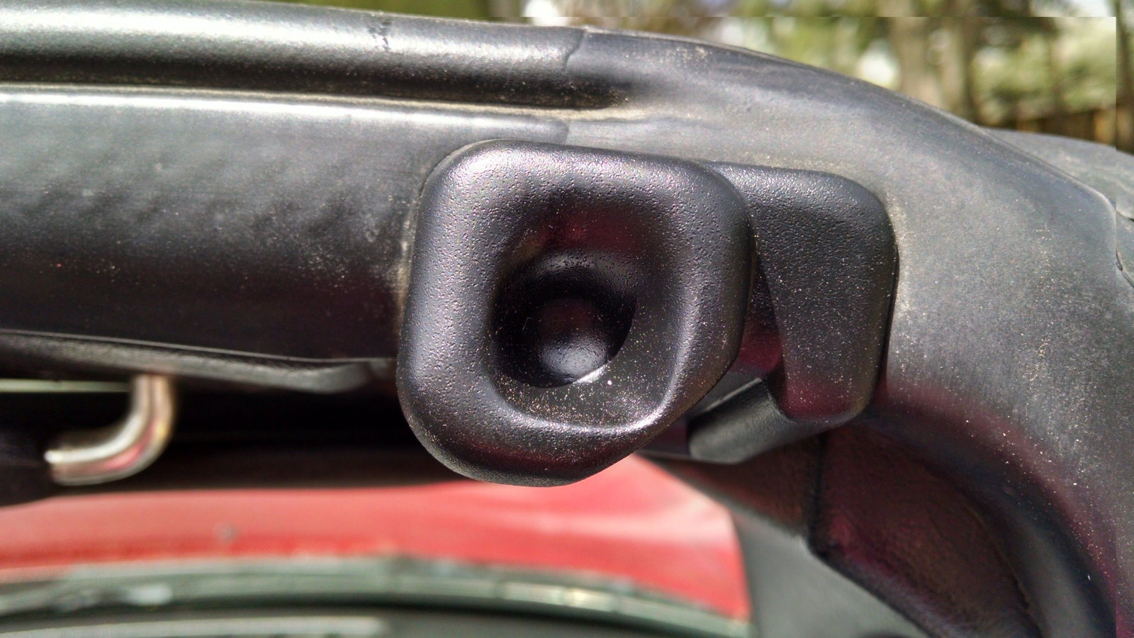 Miata latch striker installed