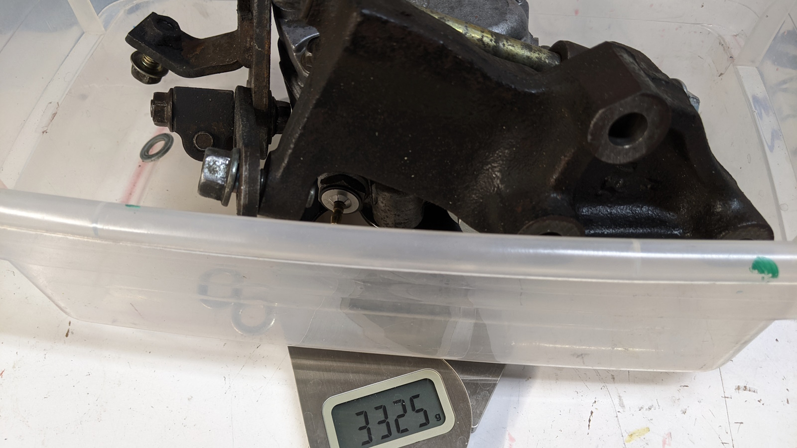 Final weight of the whole assembly